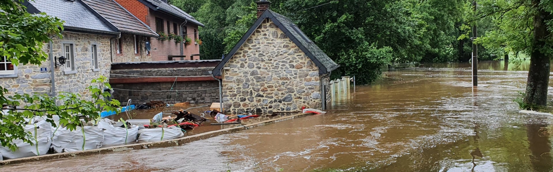 Hochwasser an der Rochuskapelle