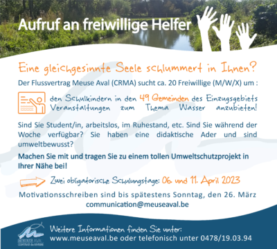 Flussvertrag Meuse Aval sucht Freiwillige