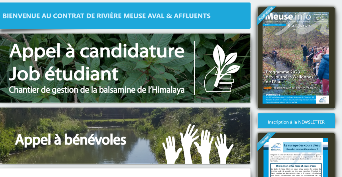 Jobs étudiants au Contrat de Rivière Meuse Aval et affluents