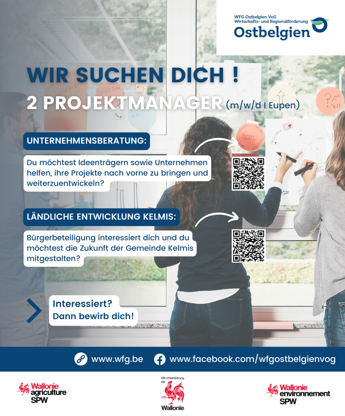 WFG sucht Projektmanager (m/w/d) für ländliche Entwicklung in Kelmis