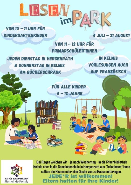 „Lesen im Park” für Kinder ab 4. Juli – Appell an Vorleser und Vorleserinnen