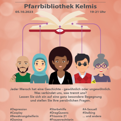 „Lebendige Bibliothek“ am 5. Oktober um 19 Uhr in die Pfarrbibliothek
