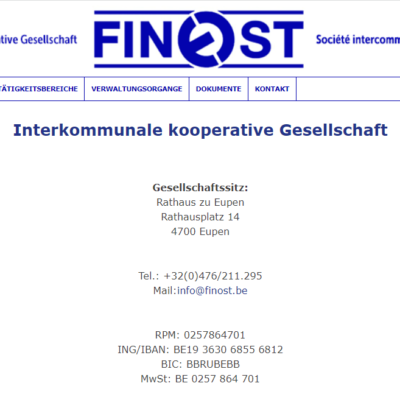 Öffentliche Verwaltungsratssitzung von Finost am 10. Oktober in Eupen