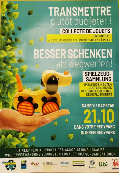 Spielzeugsammlung im Recypark am 21. Oktober