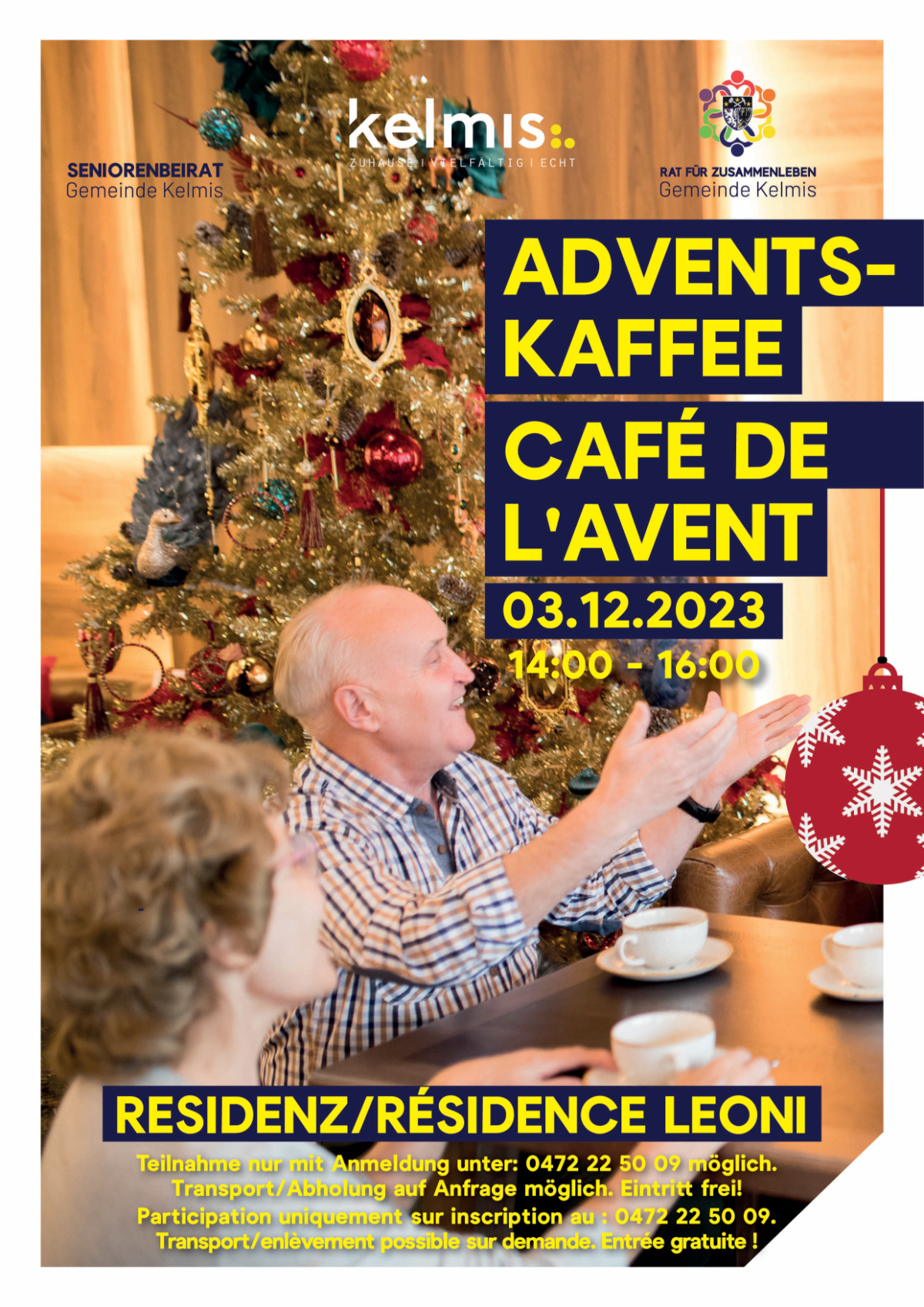 Un café de l’Avent pour les seniors le 3 décembre