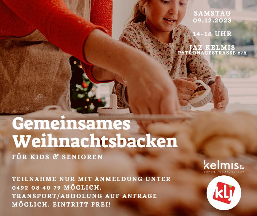 Weihnachtsbacken für Senioren im JAZ