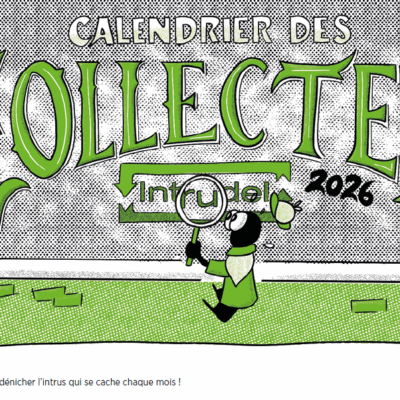 Intradel distribue le calendrier des collectes du 1er au 5 décembre