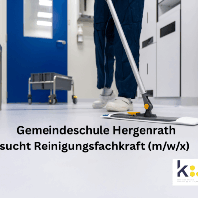 Gemeindeschule Hergenrath sucht Reinigungsfachkraft (m/w/x)