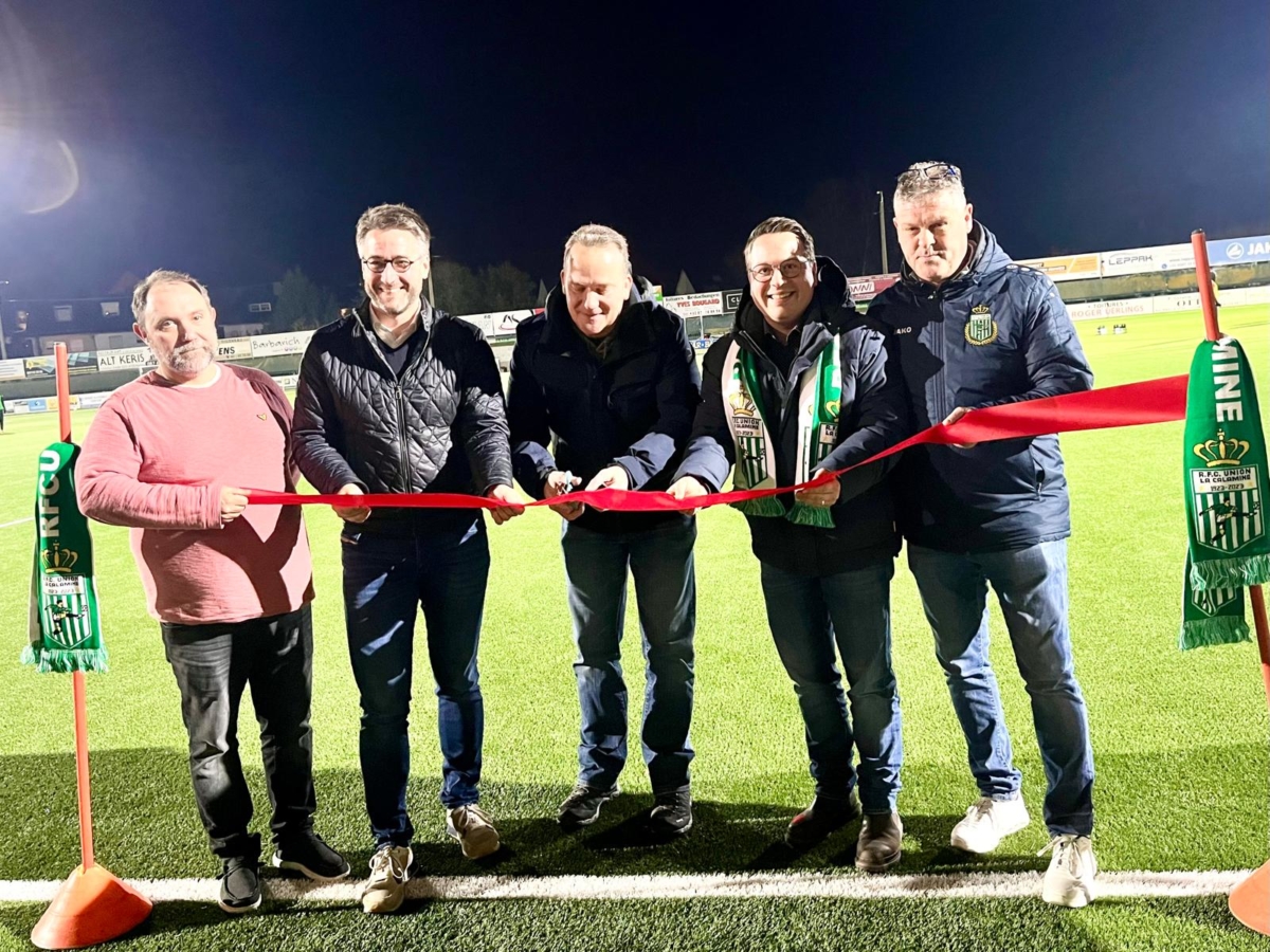 Inauguration du nouveau terrain en gazon synthétique du RFCU La Calamine