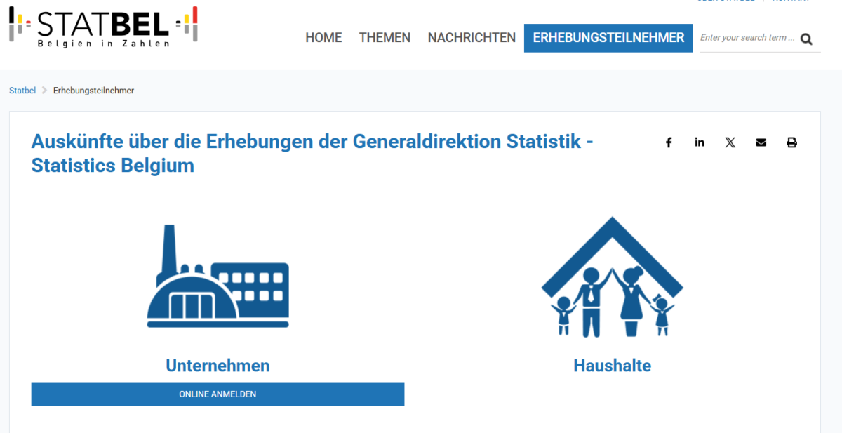 Statbel-Erhebungen in unserer Gemeinde