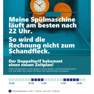 Seit 1. Januar neuer Zeitplan für Strom-Doppeltarif