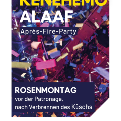 Neu beim Kelmiser Rosenmontag: die After-Zug-Party!