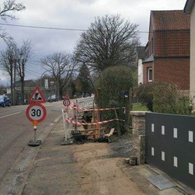 Travaux dans la rue de Hauset reprennent le mercredi des Cendres