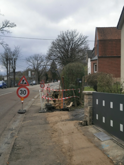 Travaux dans la rue de Hauset reprennent le mercredi des Cendres