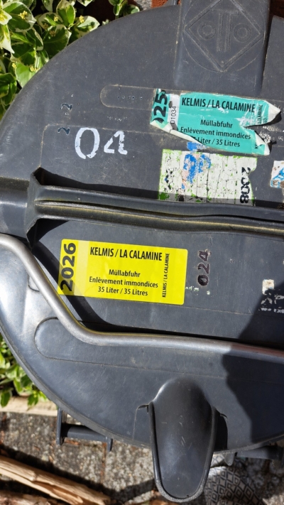 Poubelles dépourvues d&rsquo;une vignette valide ne seront plus vidées à partir du 1er mai