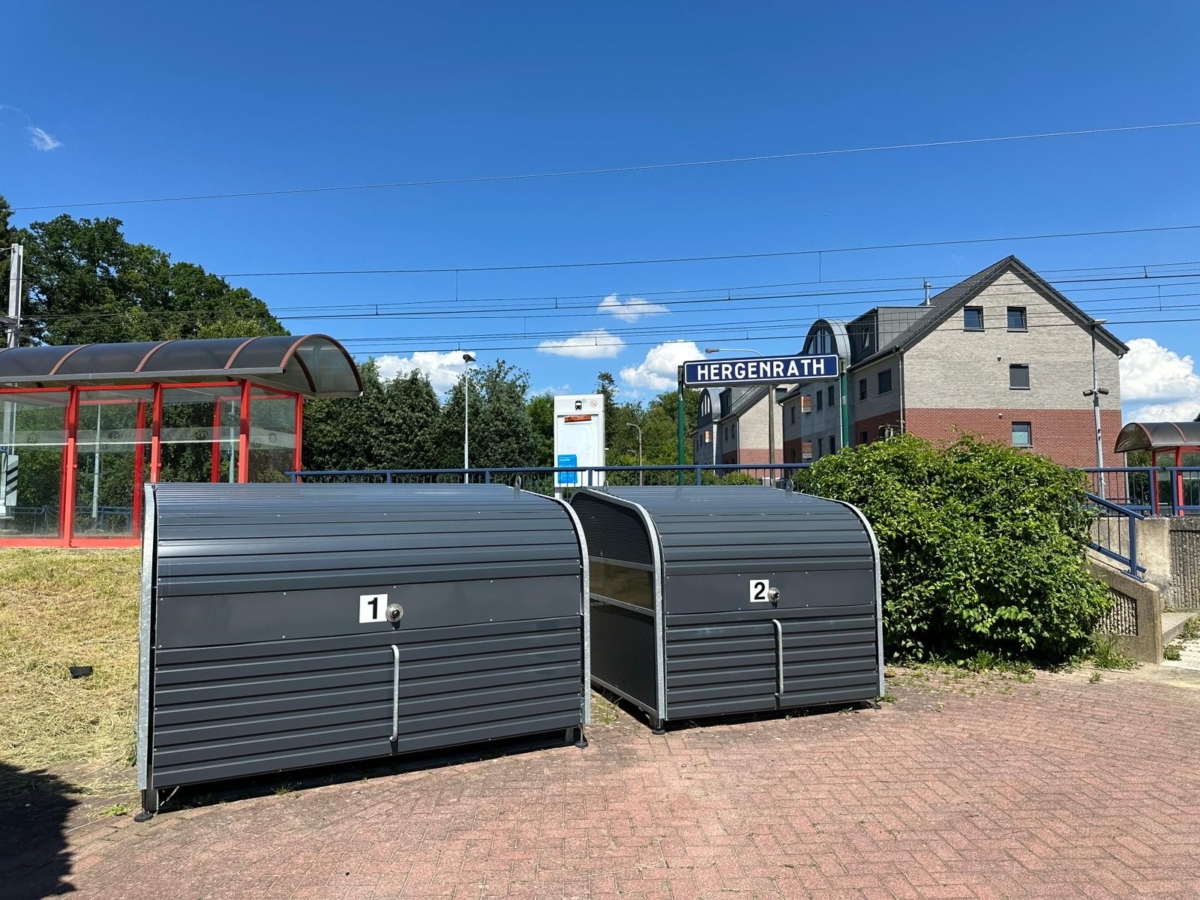 Les boxes à vélos verrouillables désormais disponibles à la gare de Hergenrath