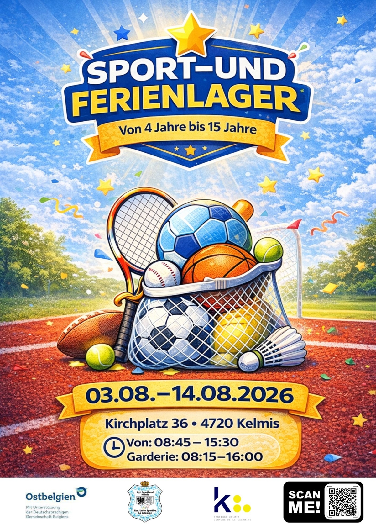 Sport- und Ferienlager vom 3. bis zum 14. August – Einschreibungen laufen