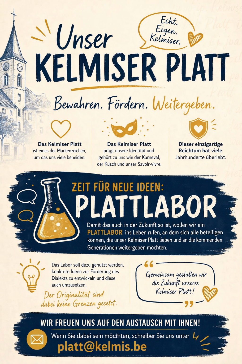 Gründung eines Plattlabors zur Förderung des Kelmiser Platts – Machen Sie mit!