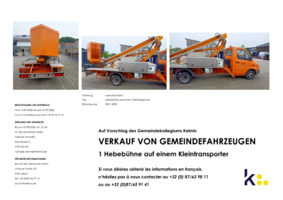 Hebebühne auf Kleintransporter zu verkaufen