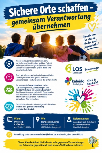 Prävention gegen Gewalt: Auftakt der Eventreihe am 6. Oktober