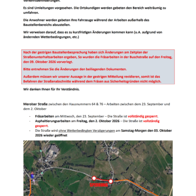 Straßenunterhaltsarbeiten in Lontzen: Wie geht es weiter?