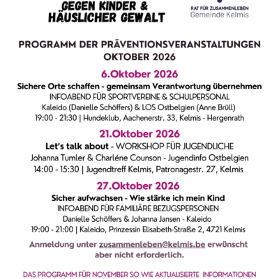 „Wir sagen Nein zu sexualisierter Gewalt gegen Kinder“: Die Events in diesem Monat