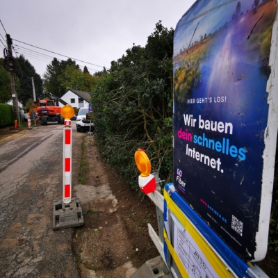 Glasfaserarbeiten in Industriezone Hochheid auf der Zielgeraden