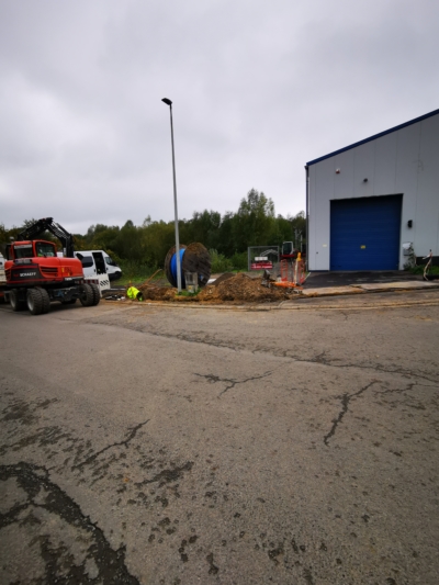 Travaux d&rsquo;extension du réseau de fibre optique bientôt terminés dans le zoning Hochheid