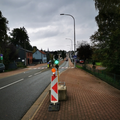 Les passages piétons sur la rue de Liège adaptés aux personnes à mobilité réduite (PMR)